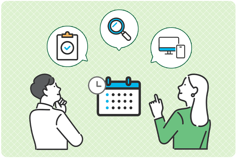 1日の空白も作らない精密な納期スケジュール管理で車両入替をシームレスに実現するイメージ